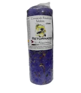 Velón Juan retornado con hierbas y aceite