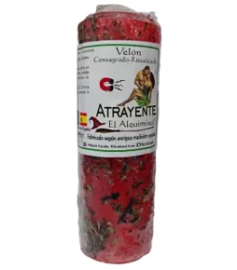 Velón atrayente con hierbas y aceite