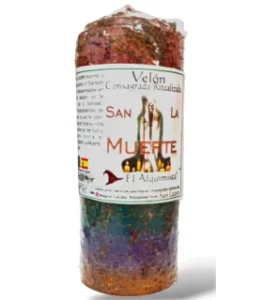 Velón San la Muerte con hierbas y aceite
